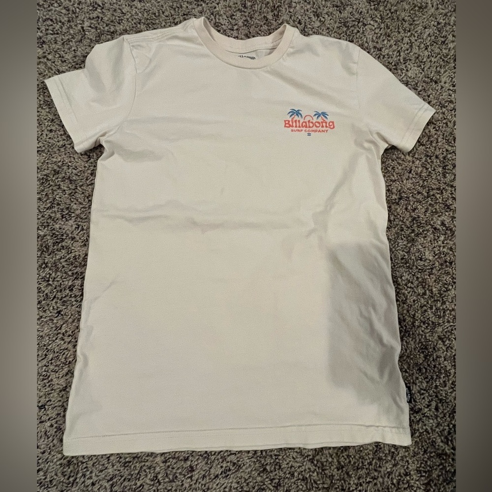 5 for$5✨Billabong Kids Graphic Short Sleeve Tee, Cream Color, Size S (Age 8)